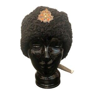 NWT PERSIAN LAMBSWOOL RUSSIAN COSSACK HAT Maximilian Bloomindale's Beaded Black